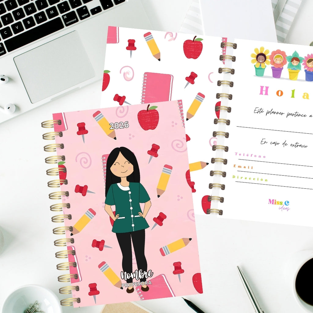 Agenda Docente Educadora Pink